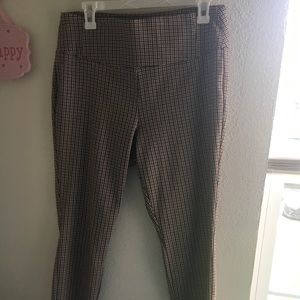 Worthington Pull On Skinny Plaid Pants
